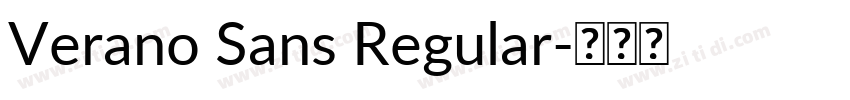 Verano Sans Regular字体转换